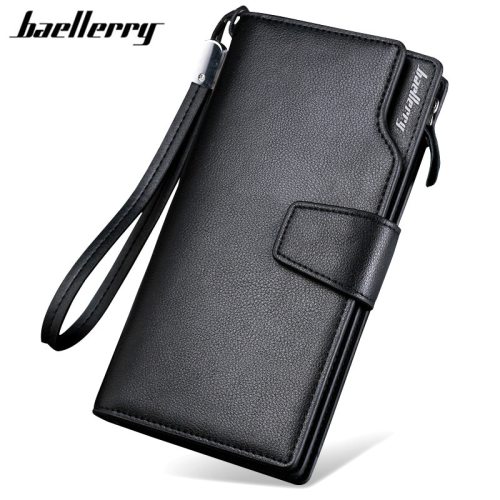 Baellerry Luxury Brand Men's Wallets Men Long Purse Wallet Male Clutch PU Leather Zippers Wallet Men Business Wallet Coin Purse