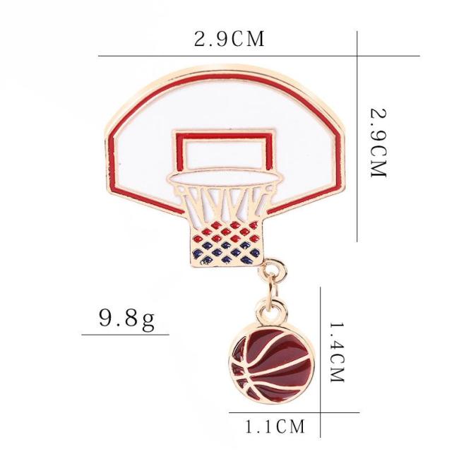 Fashion basketball frame basketball brooch