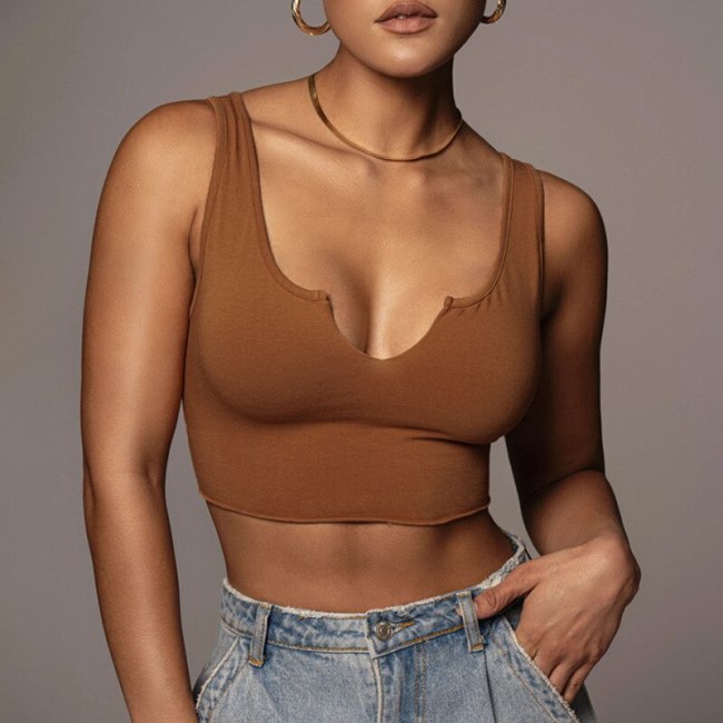 BOOFEENAA Solid Color Basic Sexy Crop Top Women Streetwear Classy Sleeveless Tank Tops Woman's Summer Clothes Athleisure C70AD10