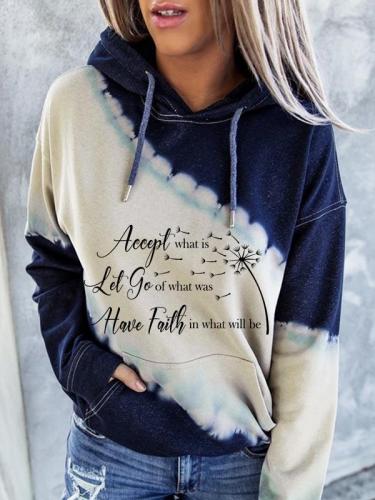 Women's accept what is let go of what was have faith in what will be Hoodie