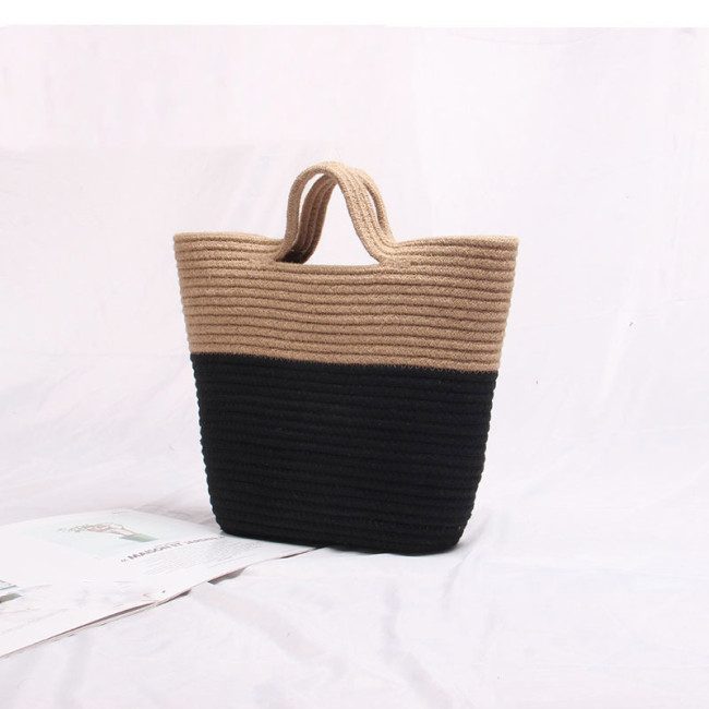 Fashion Rattan Women Handbags Large Capacity Tote Straw Bags Wicker Woven Summer Beach Bag Handmade Female Big Purses Bali 2021