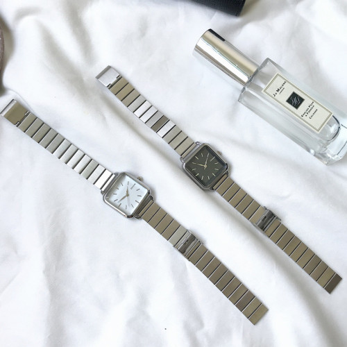 Prosty srebrny zegarek damski wykwintny zegarek damski moda