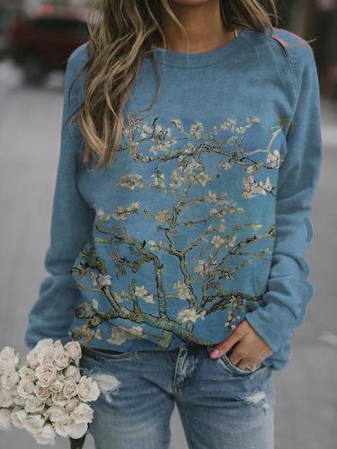 Women's Van Gogh Painting Print Sweatshirt