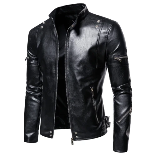 Motorcycle Jacket Men Tactical PU Leather Jacket Plus Size M-5XL Stand Collar Motorcycle Leather Jacket Male jaqueta de Couro