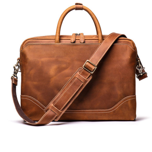 Vintage Leather Men's Bag Genuine Leather Messenger Bag Men Shoulder Bags Male Laptop Briefcase Bag Casual Men Handbag