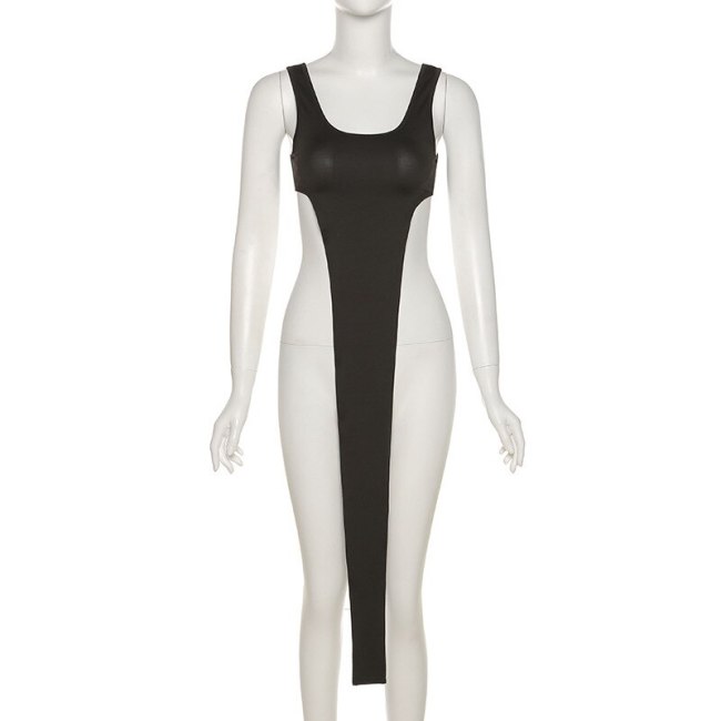 BOOFEENAA Sexy Asymmetric Crop Tank Top Summer Clothes for Women Streetwear White Black Sexy Clubwear Ladies Tops 2021 C87AE10