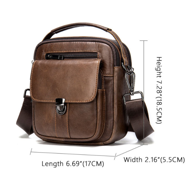 New Genuine Leather Men's Messenger Bag Shoulder Bags for Men Crossbody Bags Small Man Designer Shoulder Handbag Bolso Male