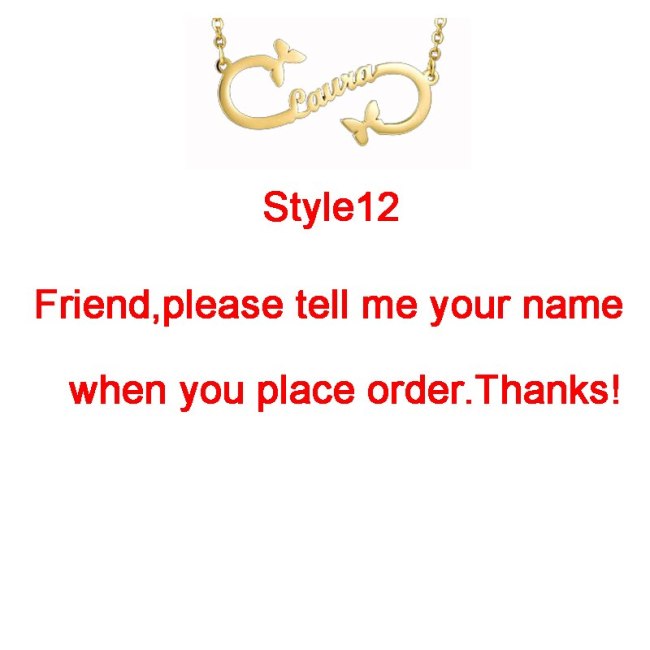 Goxijite Customize Infinite Name Layer Necklace For Women Personalized Gold Stainless Steel Custom Name Jewelry friend gift