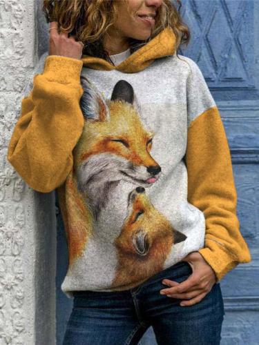 Women's Fox Fun Mother's Love Print Casual Sweatshirt