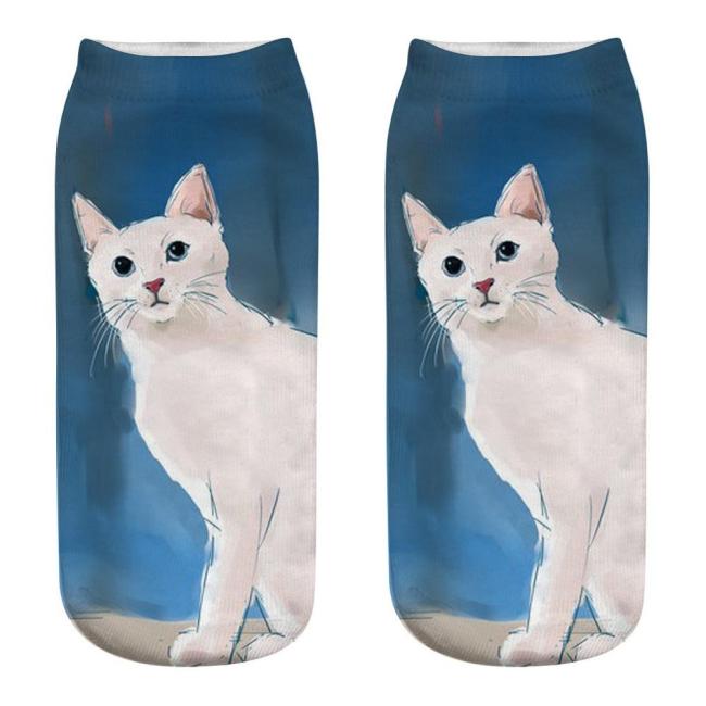 Women's new cute cat pattern printed socks