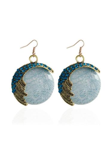 Bohemian earrings ethnic style rice beads woven retro earrings