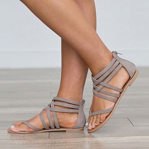 Women Sandals Plus Size Gladiator Sandals For Beach Summer Shoes Woman Rome Flat Sandals Soft Flip Flop Female Summer Sandals 43