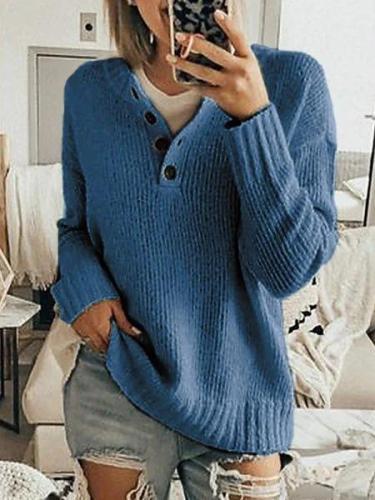 Fashion casual solid color sweater