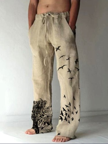 Men's printed casual trousers