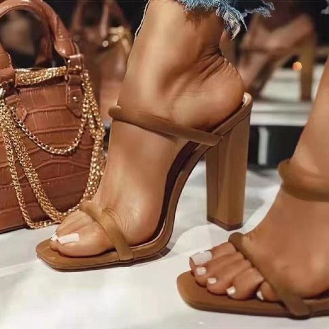 Women Sandals Sexy High Heels Sandals For Summer Shoes Women Heels Slippers Peep Toe Chaussure Femme 2021 New Women Pumps
