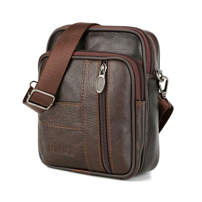 Casual Men Shoulder Bag Genuine Leather Crossbody Bags High Quality Male Bag Handbag Capacity Men Messenger Bags Tote Bag