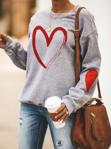 Woman's Valentine's Day Love Print Sweatshirt