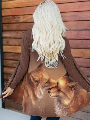 Women's Fox Print Coat