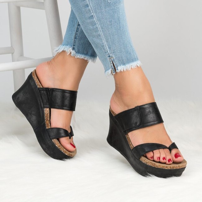 Women Sandals Plus Size 35-43 Wedges Shoes For Woman Platform Sandals Casual Wedge Heels Sandalias Mujer 2019 High Heels Women