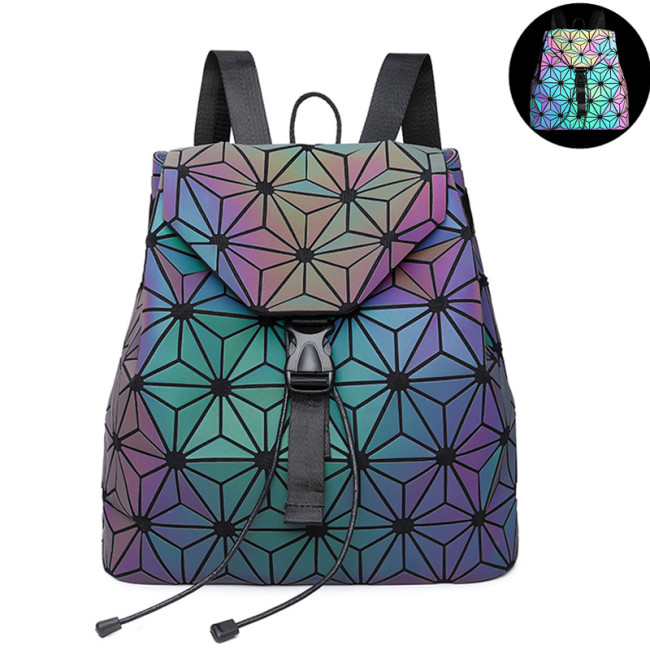 Women Laser Luminous Backpack female Shoulder Bag