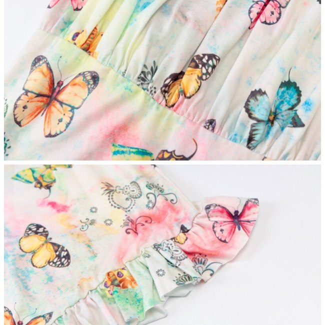 BOOFEENAA Butterfly Print Backless Bodycon Dress for Women Clothing Summer 2020 Cute Sexy Sundress Cami Mini Dresses C15-AZ44