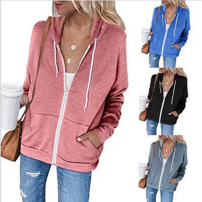 Long sleeve hooded thickened blouse