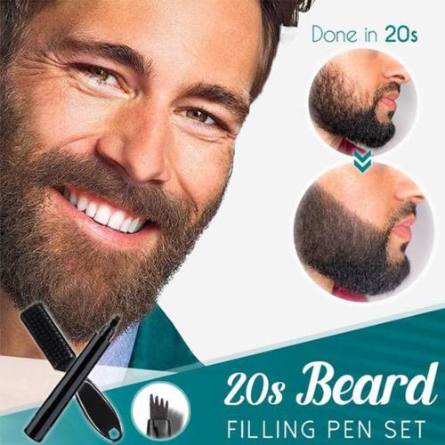 Beard Filling Pen Kit Barber Pencil With Brush Salon Facial Hair Engraving Styling Eyebrow Tool Male Mustache Repair Shape Salon