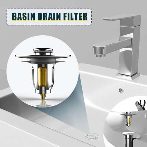 Floor Drain Universal Basin Pop-up Drain Filter Hair Catcher Bath Stopper