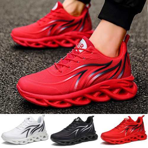 Men's Flame Sneakers Flying Weave Sports Shoes Comfortable Running Shoes
