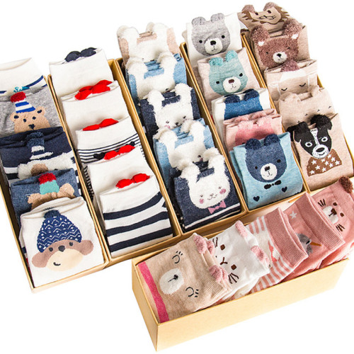 5 Pairs/Set Women's Cotton Happy Cute Cat Short Socks Print Cartoon Animal Casual