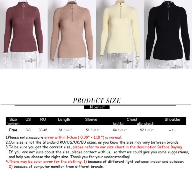 Casual Autumn Winter Sweaters Fashion 2018 Women V Neck Slim Jumpers Knitted Sweater Ladies Pullover Zipper Sweater Sueter Mujer