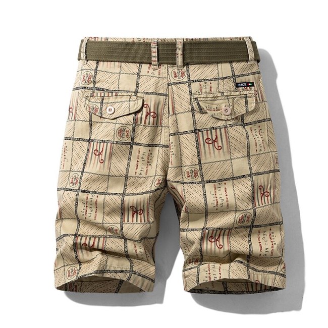 2021 Summer New Jogger Military Cargo Shorts Men Cotton Casual Loose Big Size Men Short Brand Clothing Printing Cargo Shorts Men