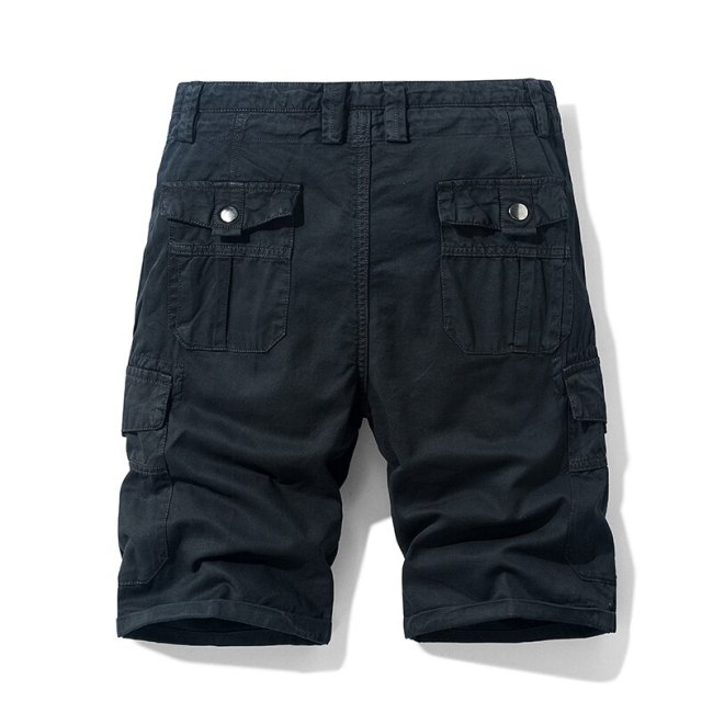Luulla Men Summer New Military Cotton Multi-Pockets Cargo Shorts Men Fashion Loose Fit Homme Casual Bermuda Trouser Shorts Men