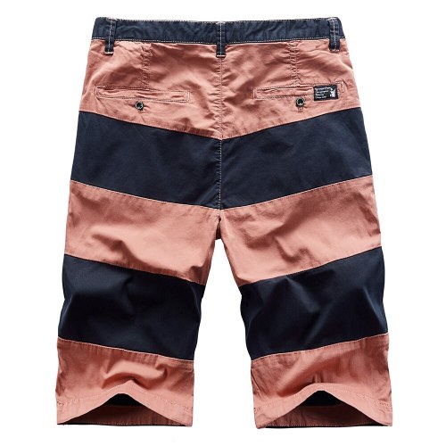 Luulla Men Summer New Brand Patchwork Cotton Cargo Shorts Men Casual Fashion Knee Length Zipper Pockets Shorts Short Pants Men