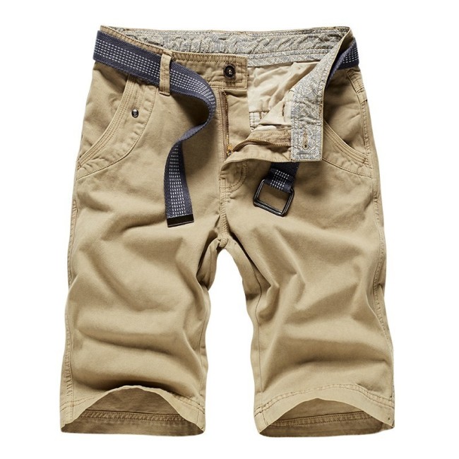 Men's Brand Summer New Classic Fit Perfect Cotton Cargo Short Men Smart Leisure Frickin Modern Stretch Chino Short Pants Men