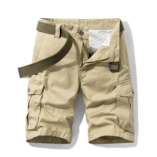 2021 Summer New Khaki Military Cargo Shorts Men Casual Loose Men Short Brand Clothing Jogger Cargo Shorts Men