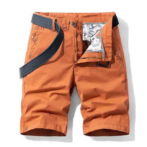 Luulla Men New Summer Casual Big & Tall Cargo Shorts Men Fashion 100% Washed Cotton Classic Patchwork Stretch Shorts Pants Men