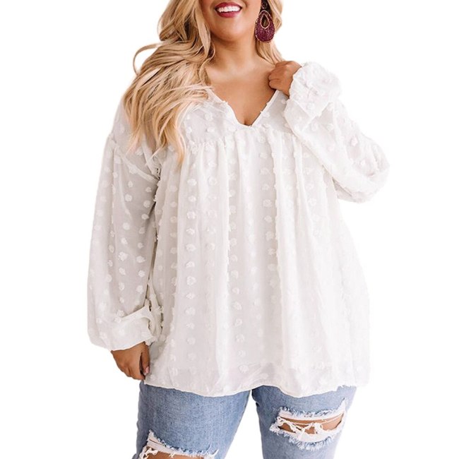 4XL 5XL Plus Size Blouse Women 2021 Summer V Neck Long Sleeve Solid Casual Chiffon Blouse Loose Big Size Ladies Tunic Tops