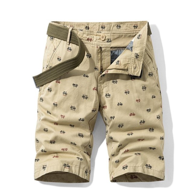 Luulla Men's 2020 Summer New Cartoon Print Cargo Shorts Men Hot Sale Quality Casual Shorts Cotton Military Fashion Cargo Shorts