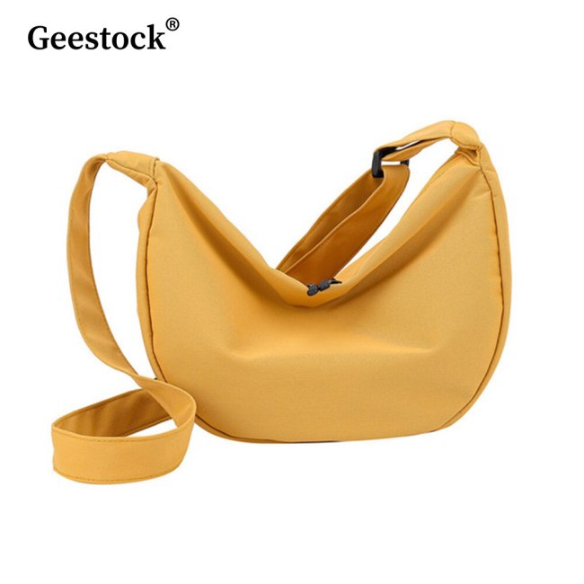 Geestock Nylon Ladies Messenger Bag Large Capacity Small Fresh Dumpling Bags for Women Simple Female Leisure Cross-body Bags