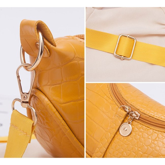Geestock Women's Shoulder Bag PU Leather Fashion Waist Bags Crocodile Pattern Designer Crossbody for women Phone Bag Case