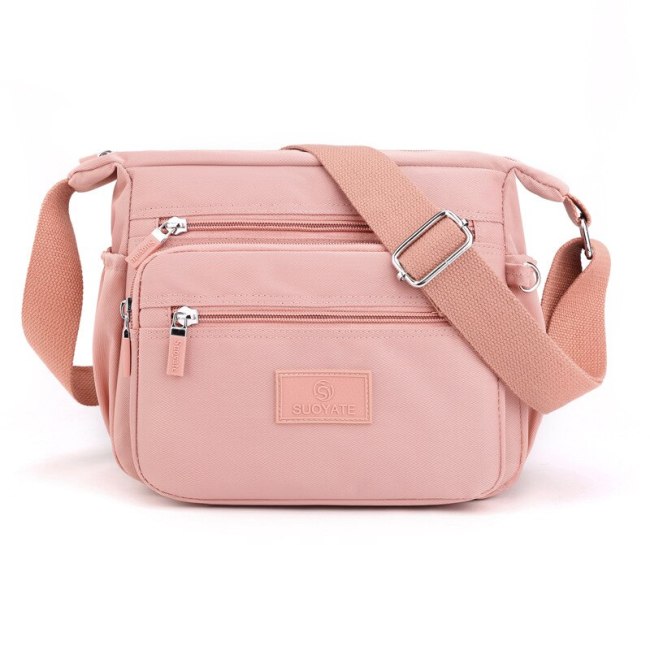 Geestock Fashion Shoulder Bag for Women Solid Simple Nylon Crossbody Messenger Bags Women's Phone Bag Travel Handbag Purse