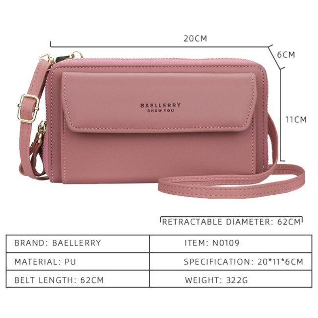 Geestock Women Crossbody Bags Designer Female Small Shoulder Bag Top Quality Long Wallet PU Leather Phone Pocket Clutch Bag