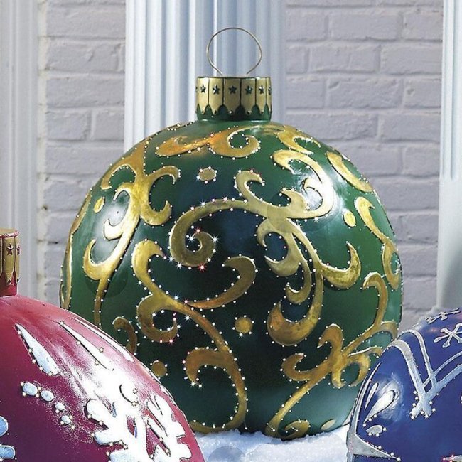 Outdoor Christmas PVC inflatable Decorated Ball-Massive Outdoor Lighted Christmas