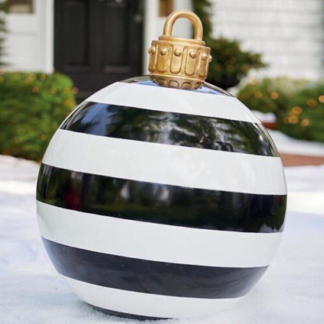 Outdoor Christmas PVC inflatable Decorated Ball-Easy Outdoor Giant Christmas Ornaments
