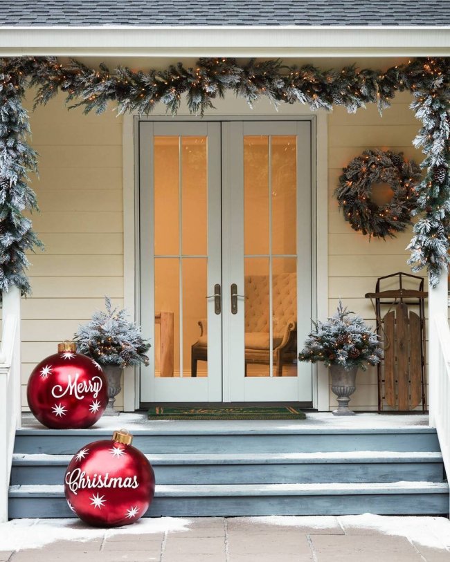 Outdoor Christmas PVC inflatable Decorated Ball-Merry Christmas