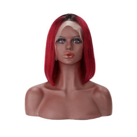 Virgin Bob Wig 180% #1B/Red