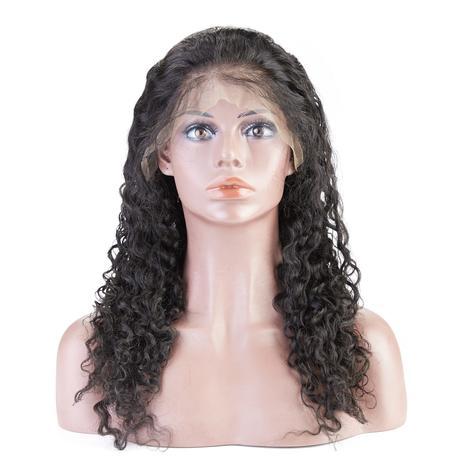 Top Virgin Front Lace Wig Italian Wave (Brown-Lace)