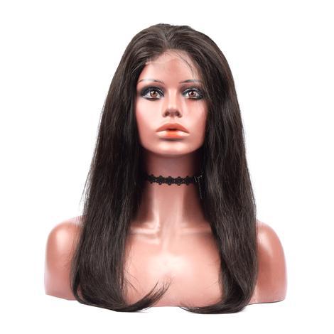 Top Virgin Closure Lace Wig Straight (T-Lace)
