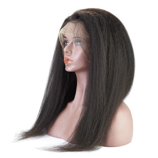 Top Virgin Full Lace Wig Kinky Straight